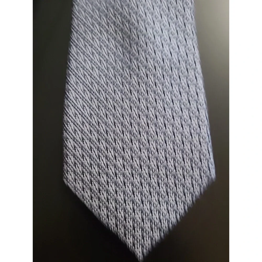 T.M.‎ Lewin Jermyn St. London Pure Silk Tie Handmade Textured Diamond Navy NEW